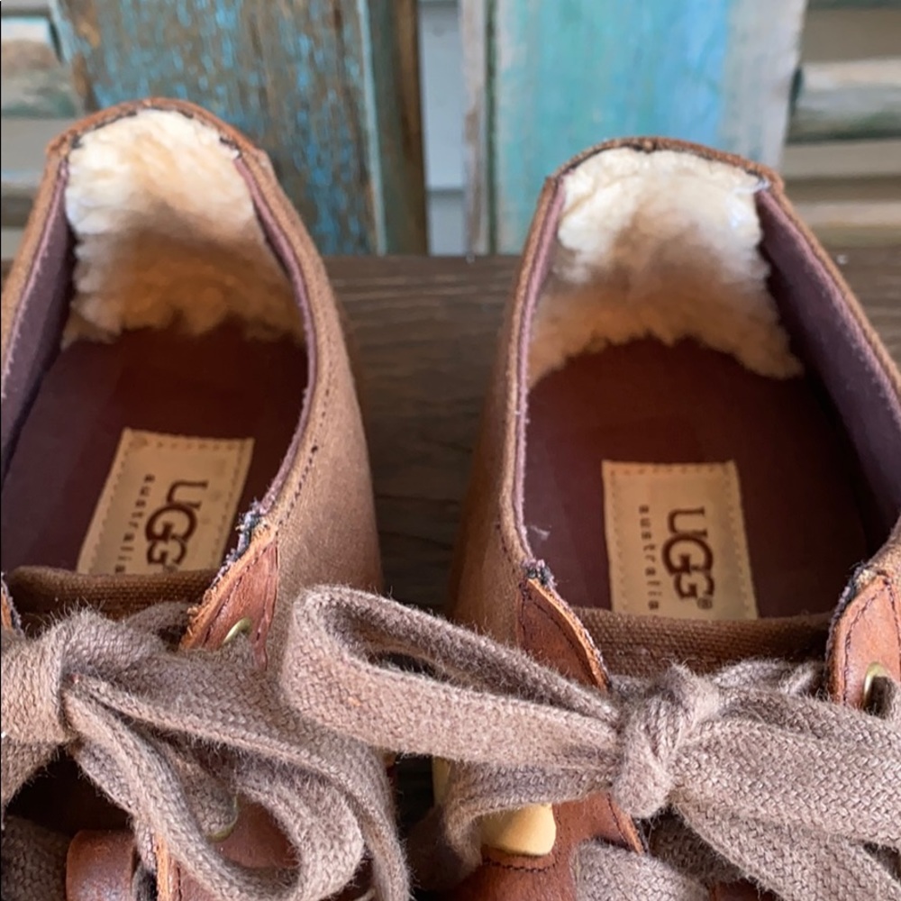 UGG Australia Bryson Grizzly lace sneaker leather - Picture 3 of 11